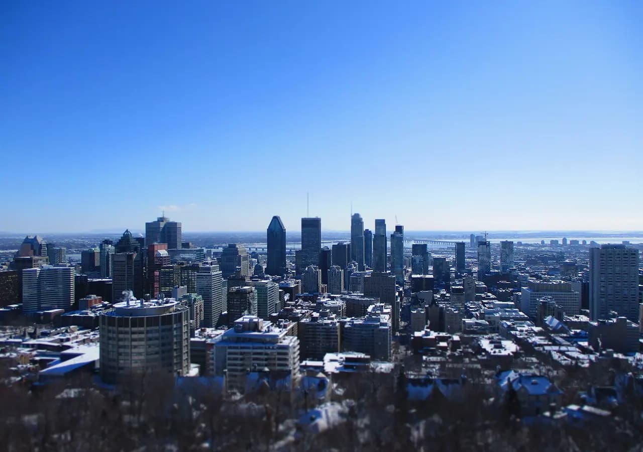 Montreal skyline seen from Mount Royal